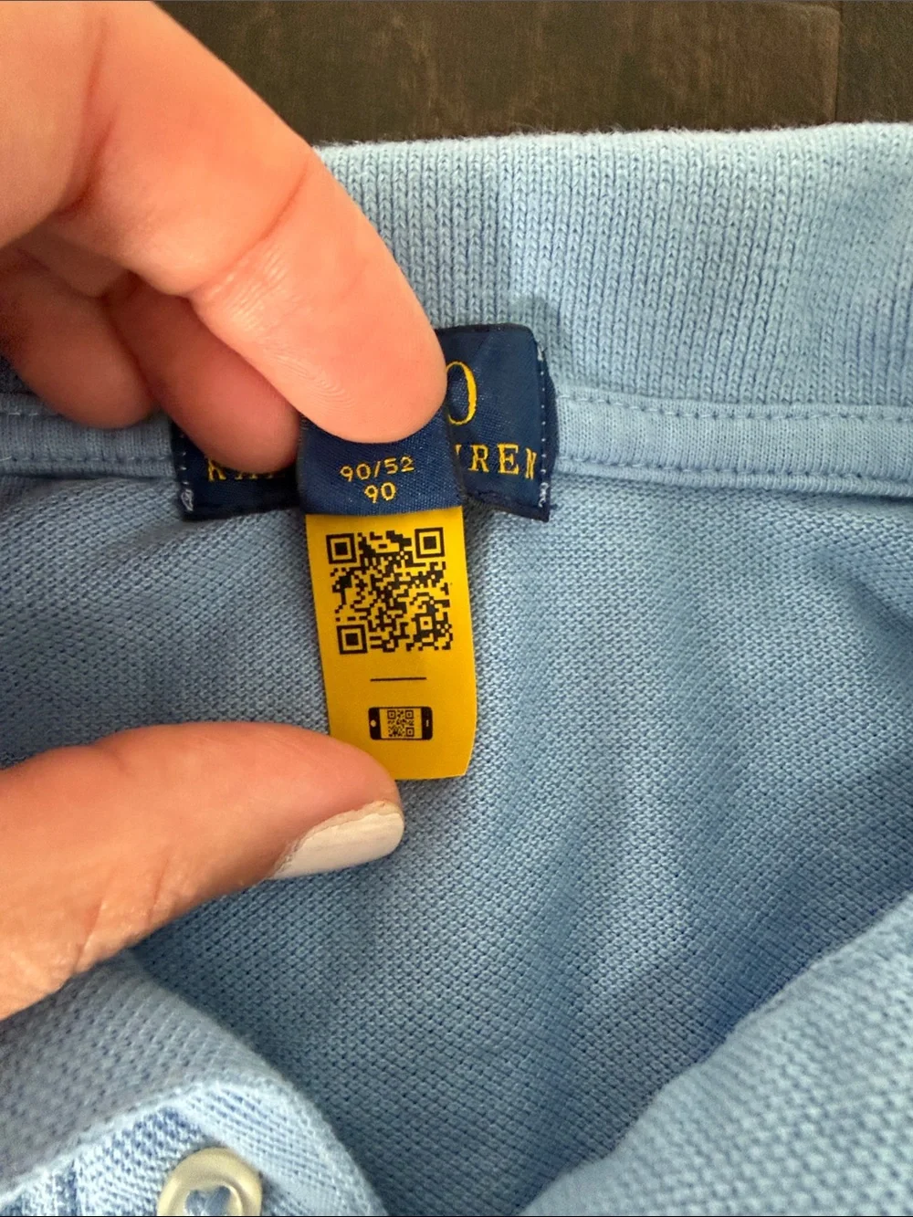 Ralph Lauren Light Blue Toddler Polo with Navy Pony